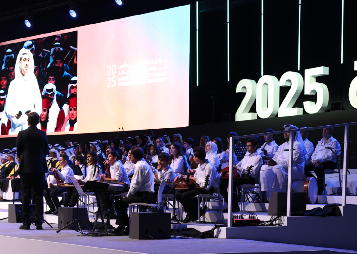 Master Takht and QF Schools Choir Perform at 2025 Qatar Foundation Schools Commencement Ceremony