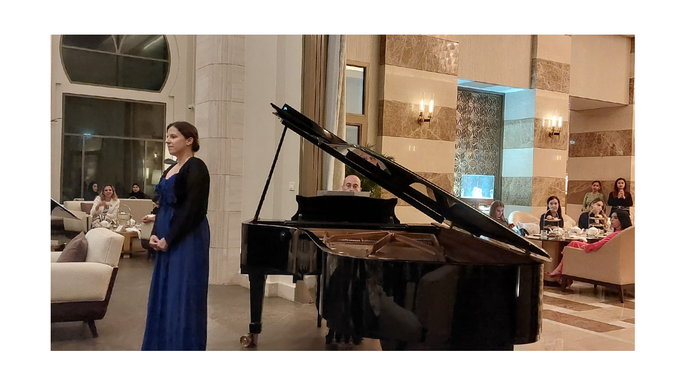 Adding to the splendor of the event, our own staff members also graced the stage. Mr. Denys Bodnar, our accomplished piano teacher, accompanied a prodigious cellist from Amadeus, while our esteemed vocal coach, Ms. Anna Dieterich, delivered a captivating performance of two arias and the timeless 'Edelweiss' from 'The Sound of Music'. 